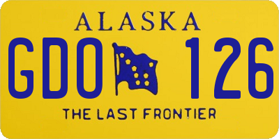 AK license plate GDO126