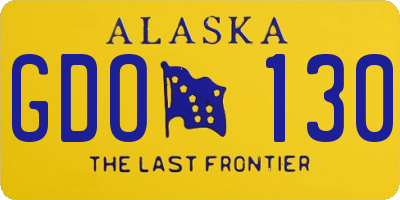 AK license plate GDO130