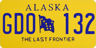 AK license plate GDO132