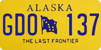 AK license plate GDO137