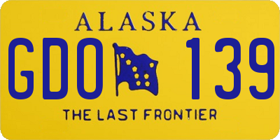 AK license plate GDO139