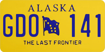 AK license plate GDO141