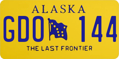 AK license plate GDO144