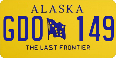 AK license plate GDO149