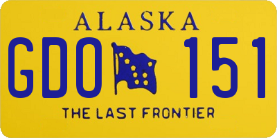 AK license plate GDO151