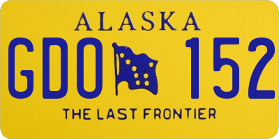AK license plate GDO152