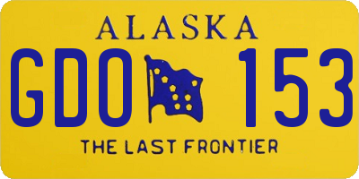 AK license plate GDO153
