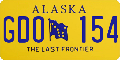 AK license plate GDO154