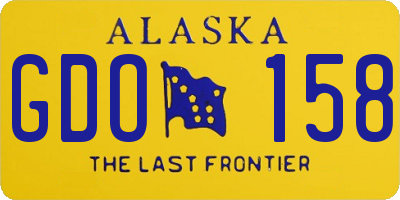 AK license plate GDO158
