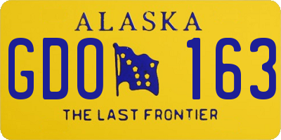 AK license plate GDO163