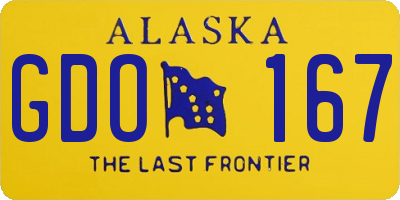 AK license plate GDO167