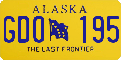 AK license plate GDO195