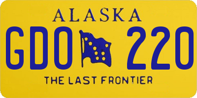 AK license plate GDO220