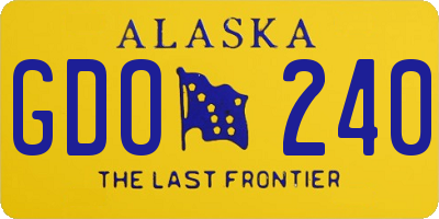 AK license plate GDO240