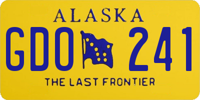 AK license plate GDO241