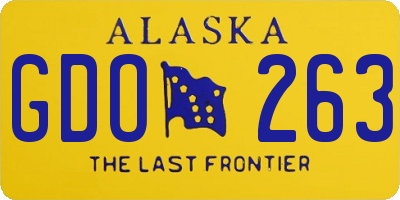 AK license plate GDO263