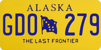 AK license plate GDO279