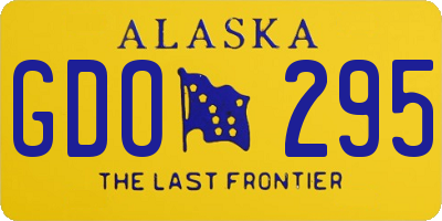 AK license plate GDO295