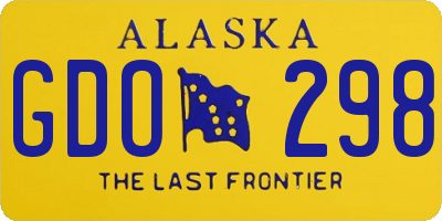 AK license plate GDO298