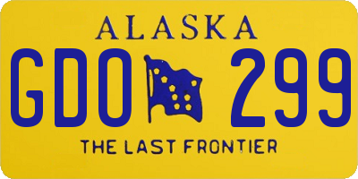 AK license plate GDO299