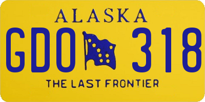 AK license plate GDO318