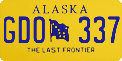 AK license plate GDO337
