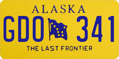 AK license plate GDO341