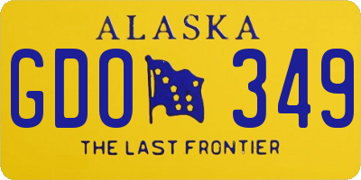 AK license plate GDO349