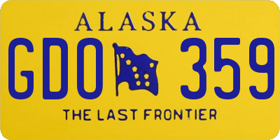 AK license plate GDO359