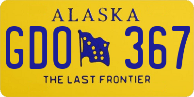AK license plate GDO367