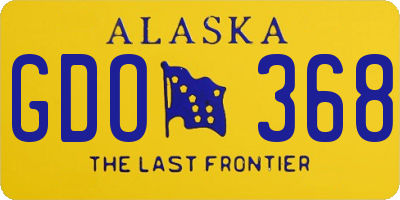 AK license plate GDO368