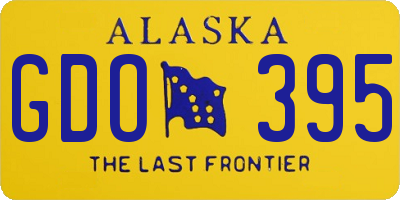 AK license plate GDO395