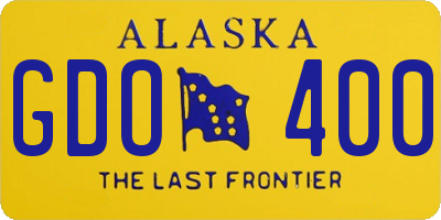 AK license plate GDO400