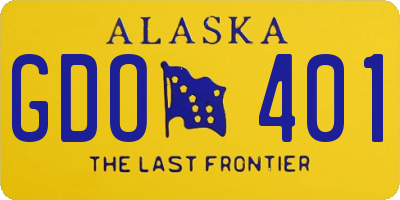 AK license plate GDO401