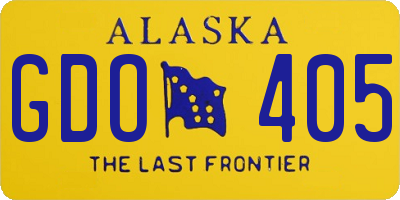 AK license plate GDO405