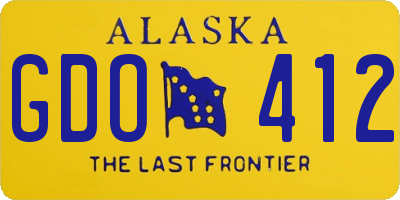 AK license plate GDO412