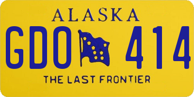 AK license plate GDO414