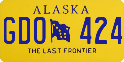 AK license plate GDO424