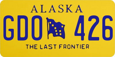 AK license plate GDO426