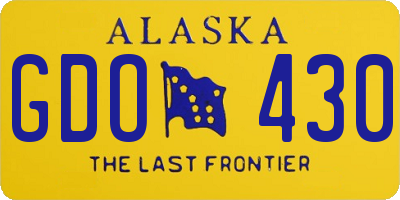AK license plate GDO430