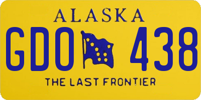 AK license plate GDO438