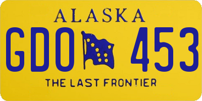AK license plate GDO453