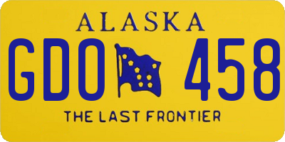 AK license plate GDO458