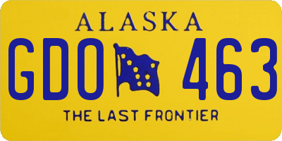 AK license plate GDO463
