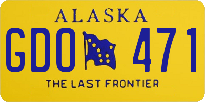AK license plate GDO471