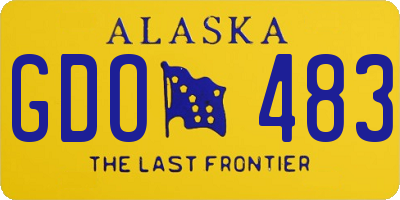 AK license plate GDO483