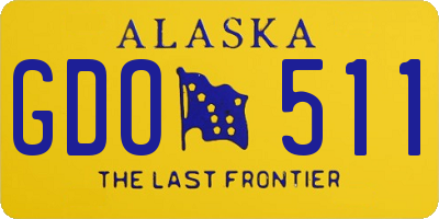 AK license plate GDO511