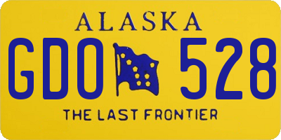 AK license plate GDO528