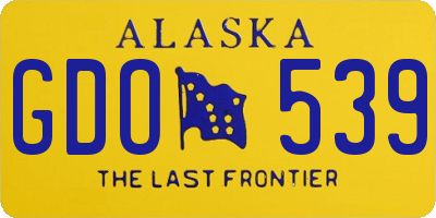 AK license plate GDO539