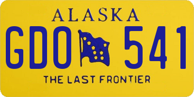 AK license plate GDO541